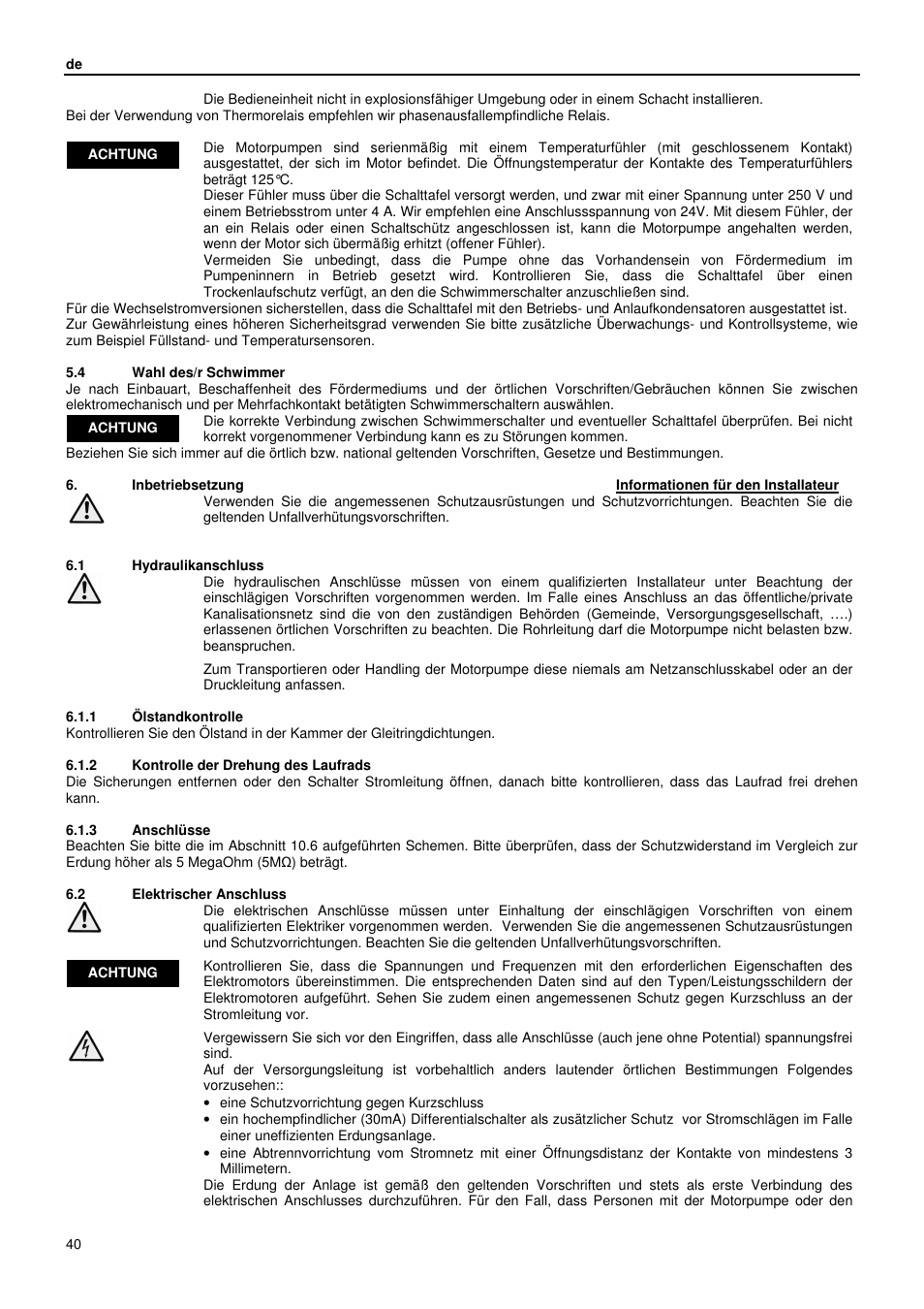 Xylem GLS GLV User Manual | Page 40 / 230