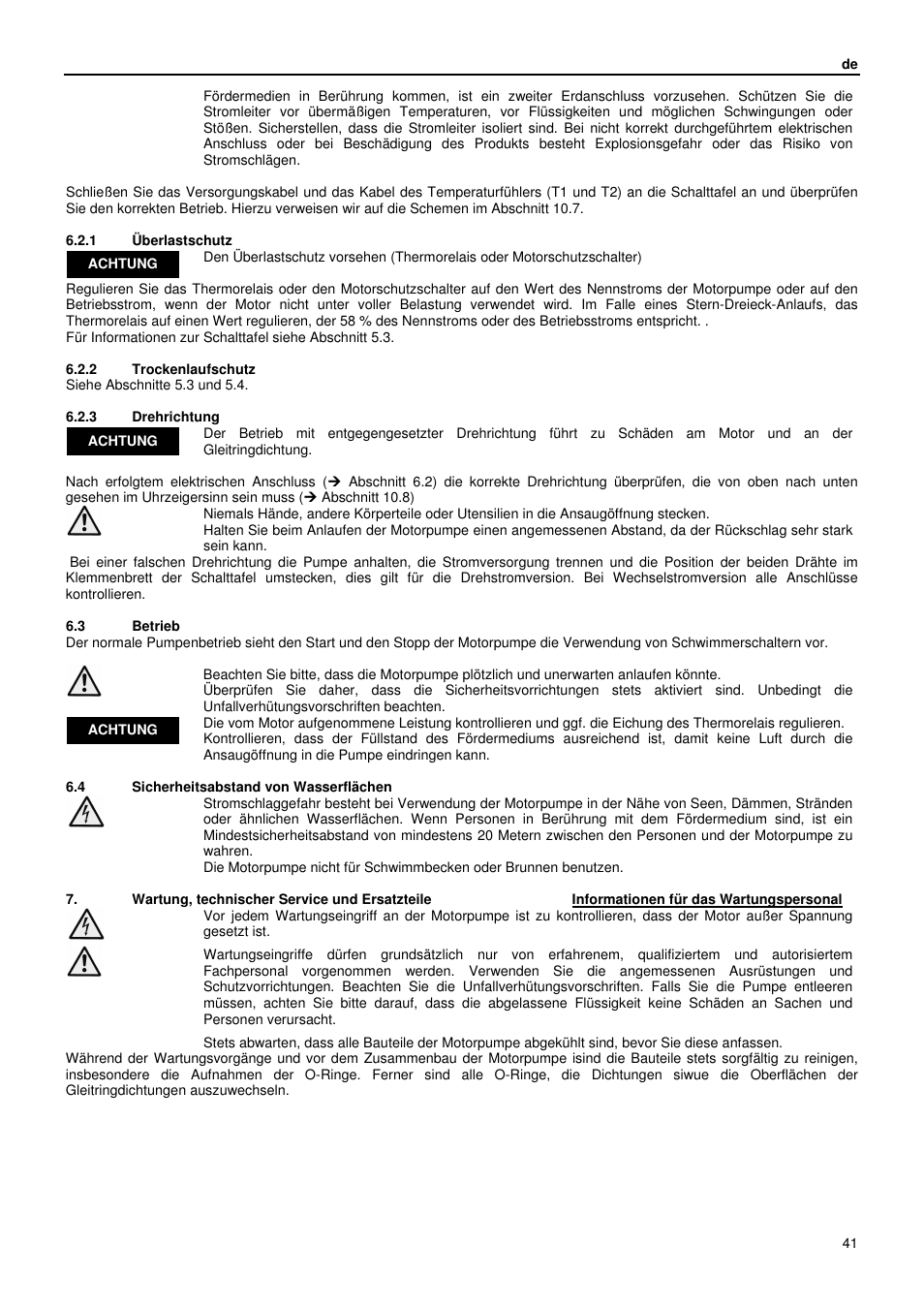 Xylem GLS GLV User Manual | Page 41 / 230