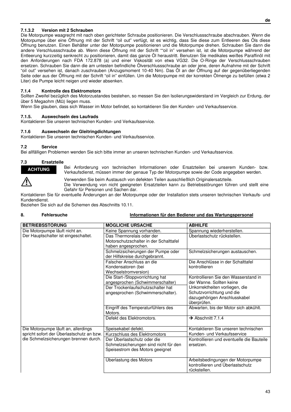 Xylem GLS GLV User Manual | Page 43 / 230