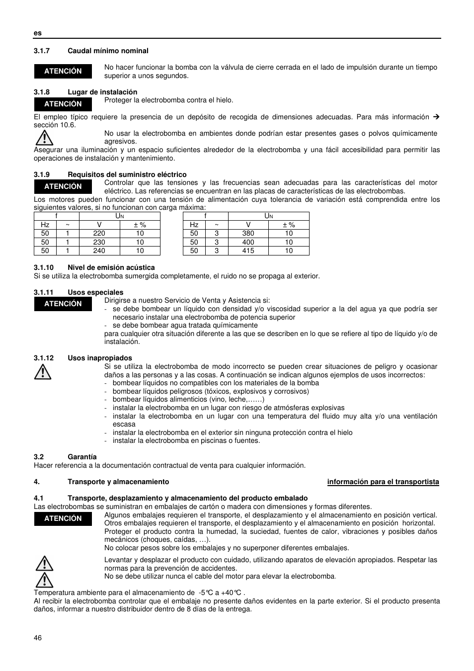 Xylem GLS GLV User Manual | Page 46 / 230