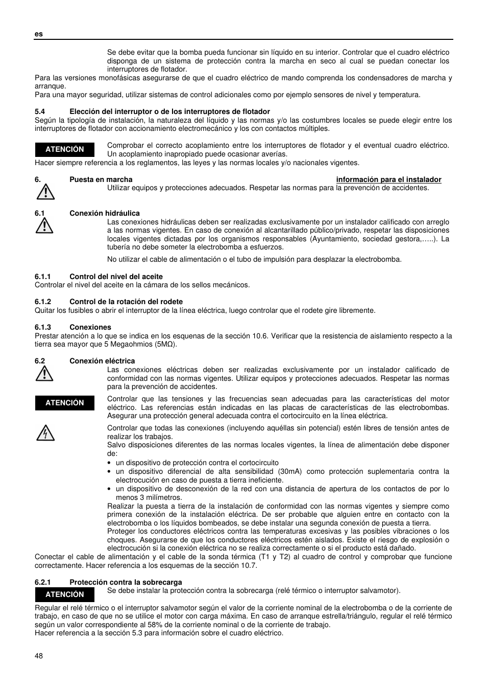 Xylem GLS GLV User Manual | Page 48 / 230