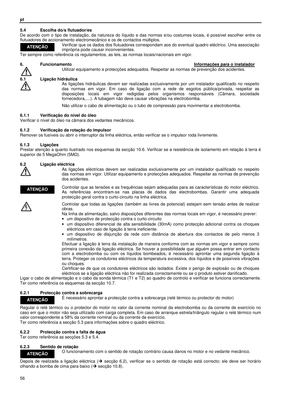 Xylem GLS GLV User Manual | Page 56 / 230