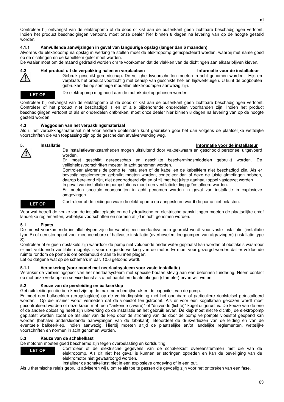 Xylem GLS GLV User Manual | Page 63 / 230
