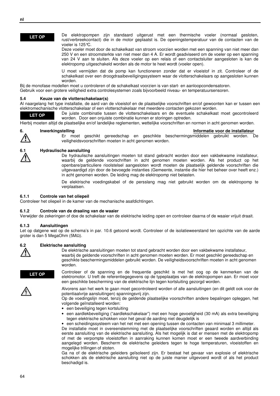 Xylem GLS GLV User Manual | Page 64 / 230