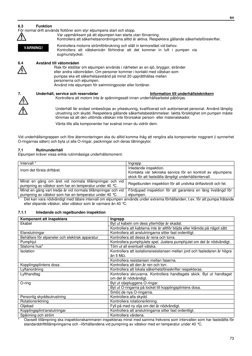 Xylem GLS GLV User Manual | Page 73 / 230