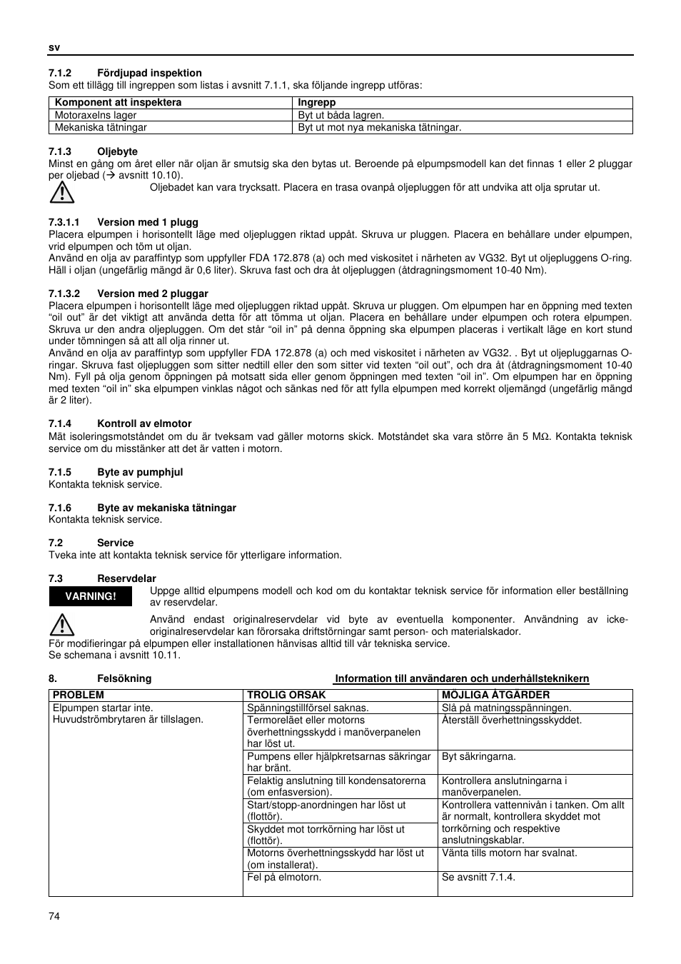 Xylem GLS GLV User Manual | Page 74 / 230