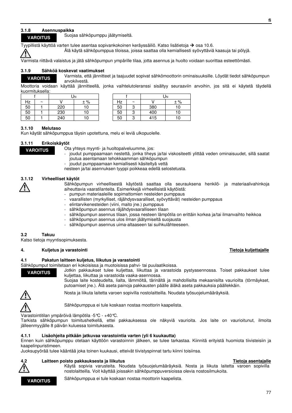 Xylem GLS GLV User Manual | Page 77 / 230