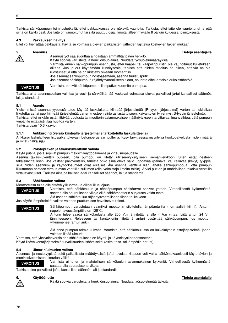 Xylem GLS GLV User Manual | Page 78 / 230