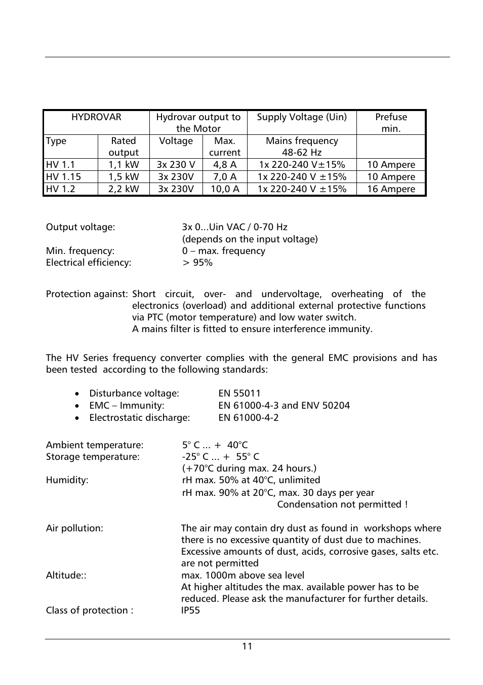 Xylem HV 1.1 - 1.2 User Manual | Page 11 / 60