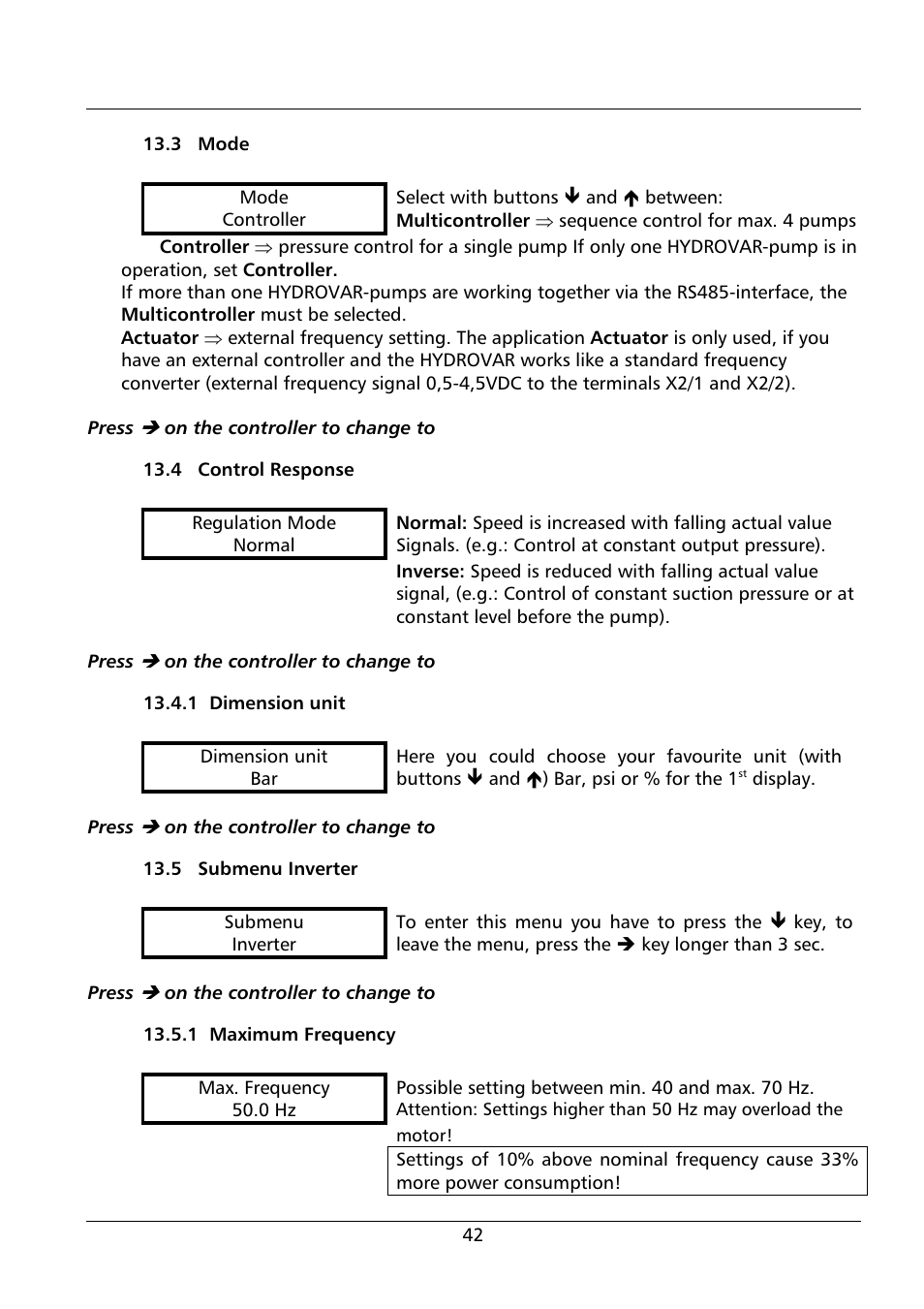 Xylem HV 1.1 - 1.2 User Manual | Page 42 / 60