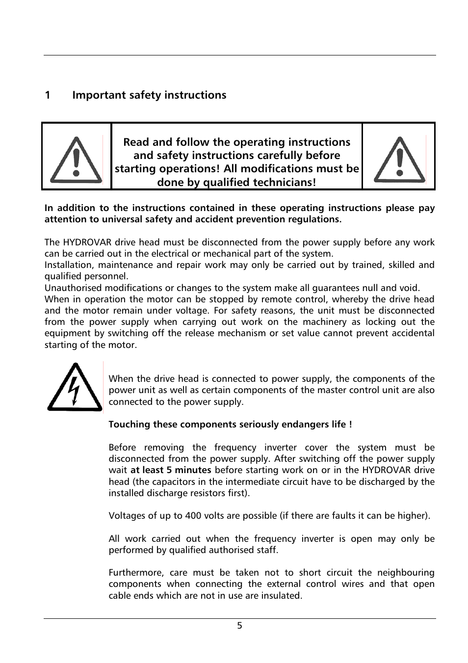 Xylem HV 1.1 - 1.2 User Manual | Page 5 / 60