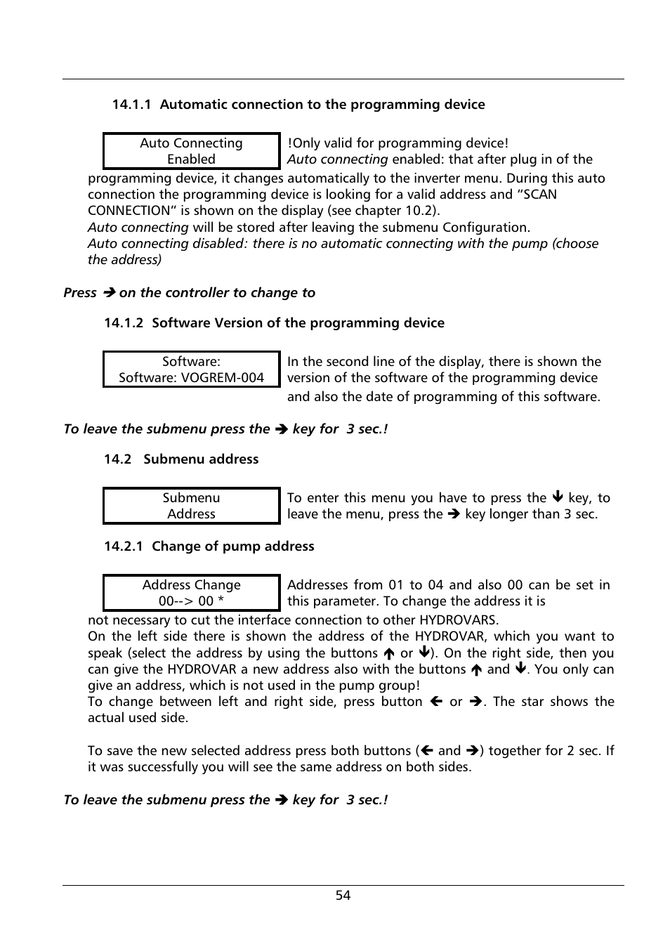 Xylem HV 1.1 - 1.2 User Manual | Page 54 / 60
