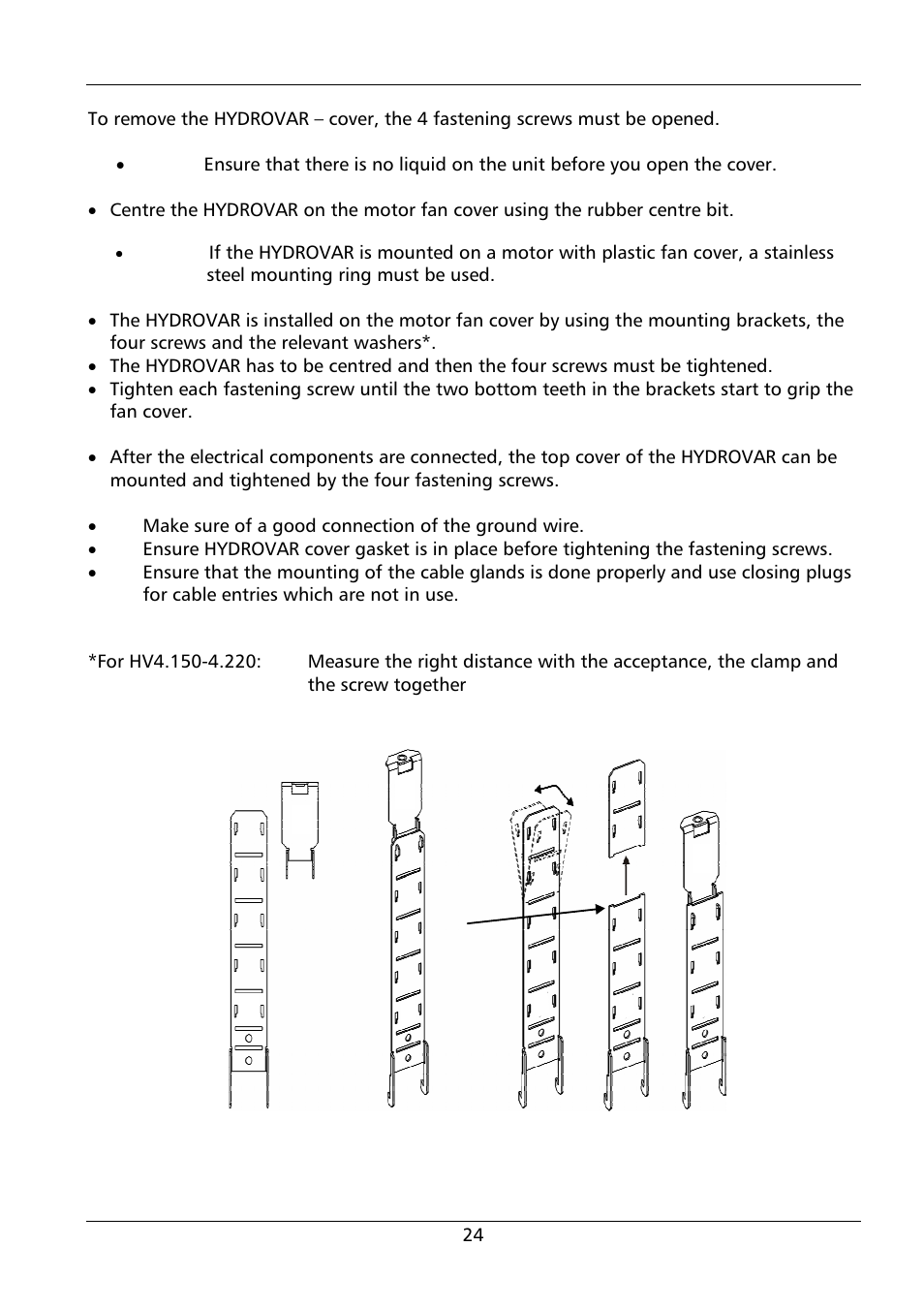 Xylem HYDROVAR HV 4.150 / 4.185 / 4.220 User Manual | Page 24 / 104