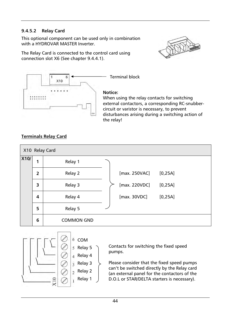 Xylem HYDROVAR HV 4.150 / 4.185 / 4.220 User Manual | Page 44 / 104