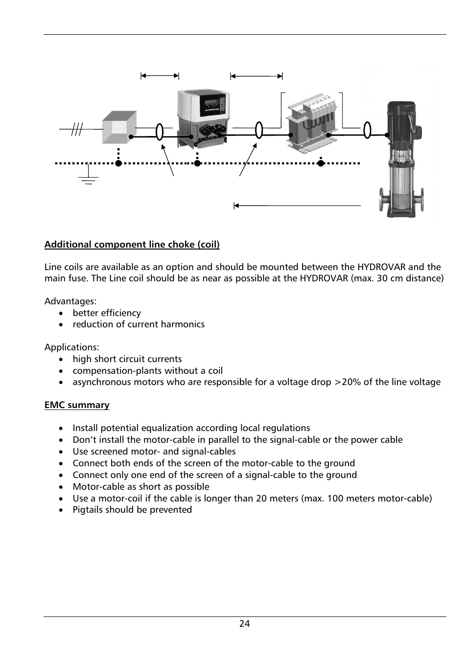 Xylem HYDROVAR (HV2.1 - 3.45) User Manual | Page 24 / 72