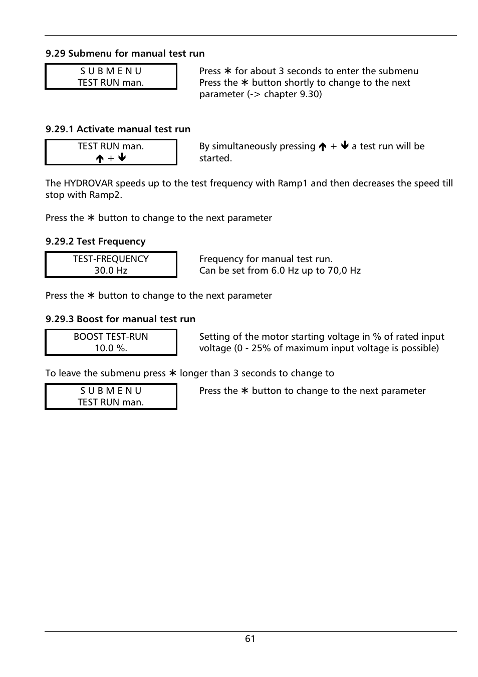 Xylem HYDROVAR (HV2.1 - 3.45) User Manual | Page 61 / 72