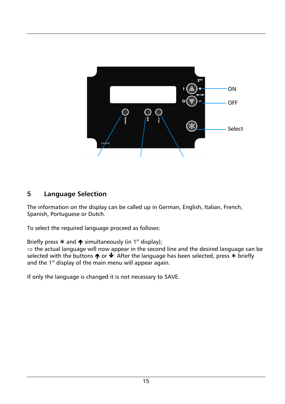 5language selection | Xylem HYDROVAR Smart User Manual | Page 15 / 128