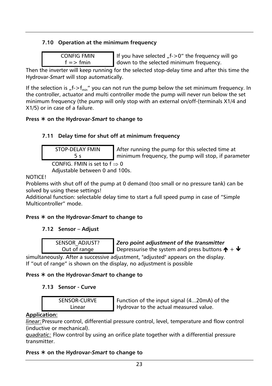Xylem HYDROVAR Smart User Manual | Page 23 / 128