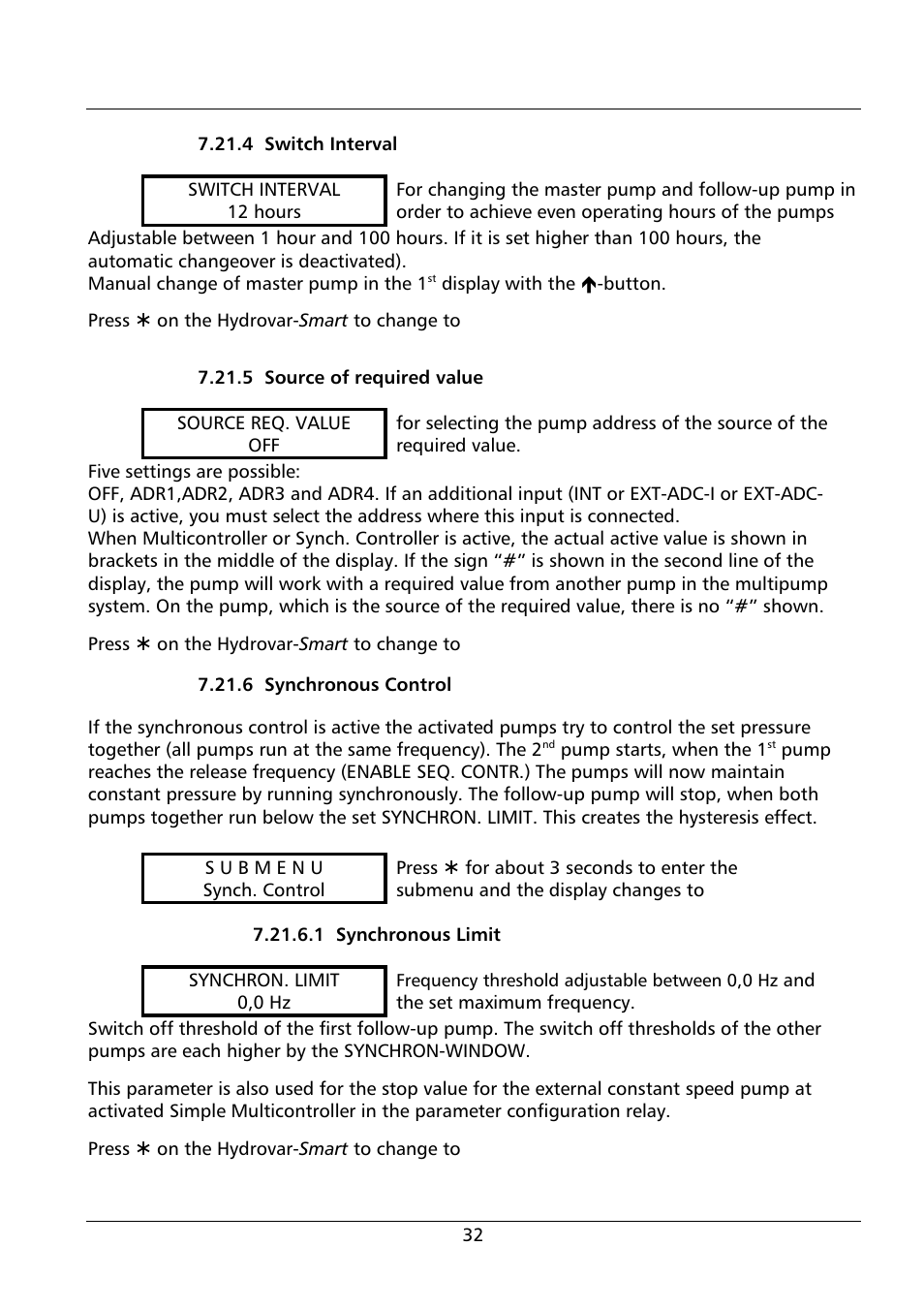 Xylem HYDROVAR Smart User Manual | Page 32 / 128