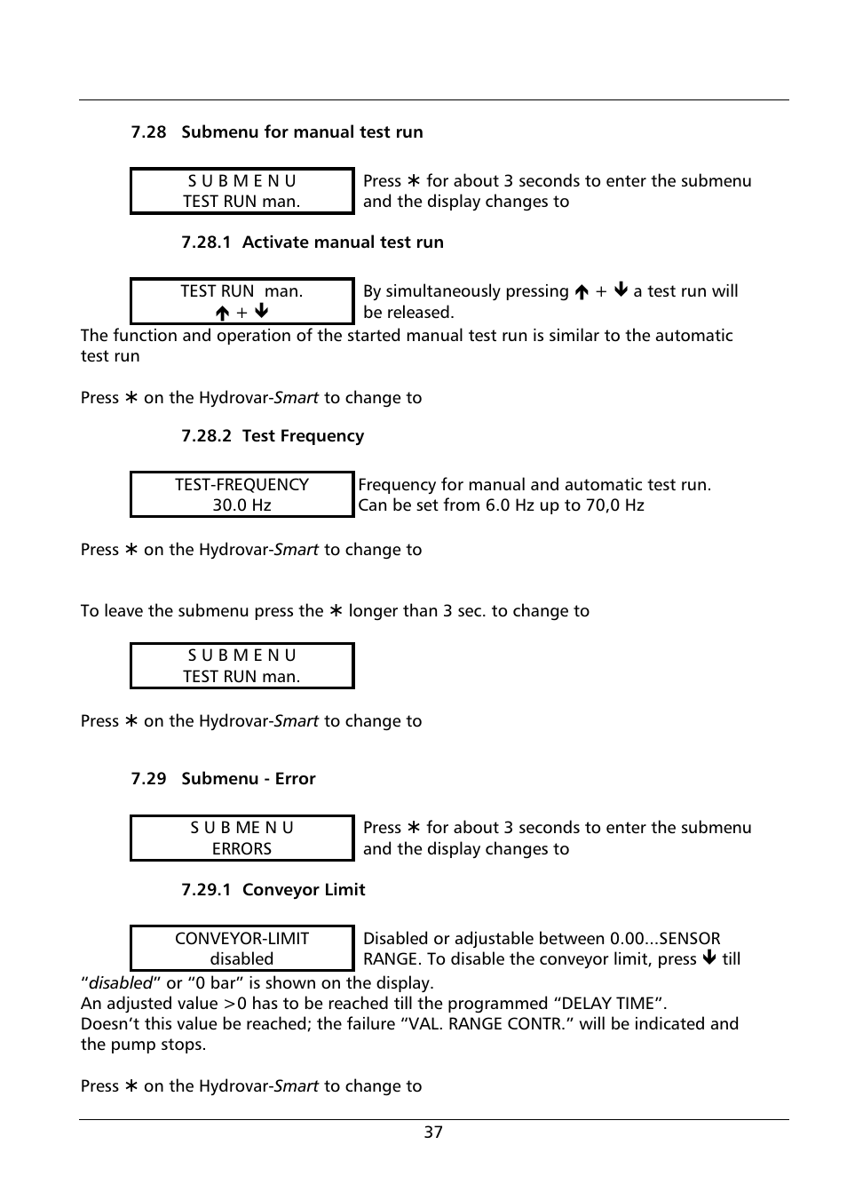 Xylem HYDROVAR Smart User Manual | Page 37 / 128
