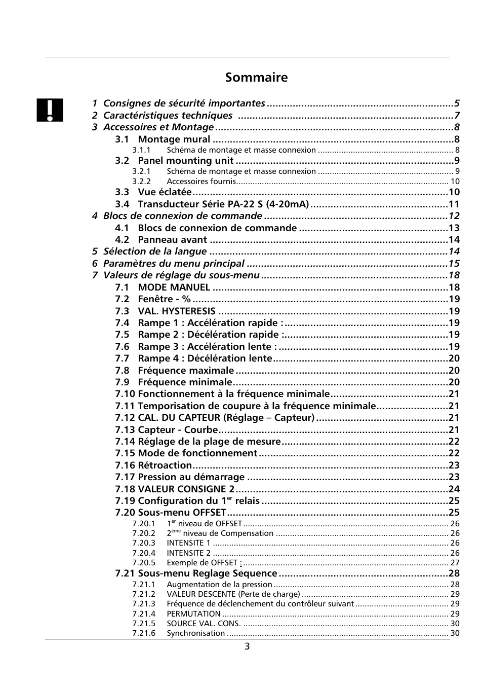 Sommaire, Français | Xylem HYDROVAR Smart User Manual | Page 89 / 128