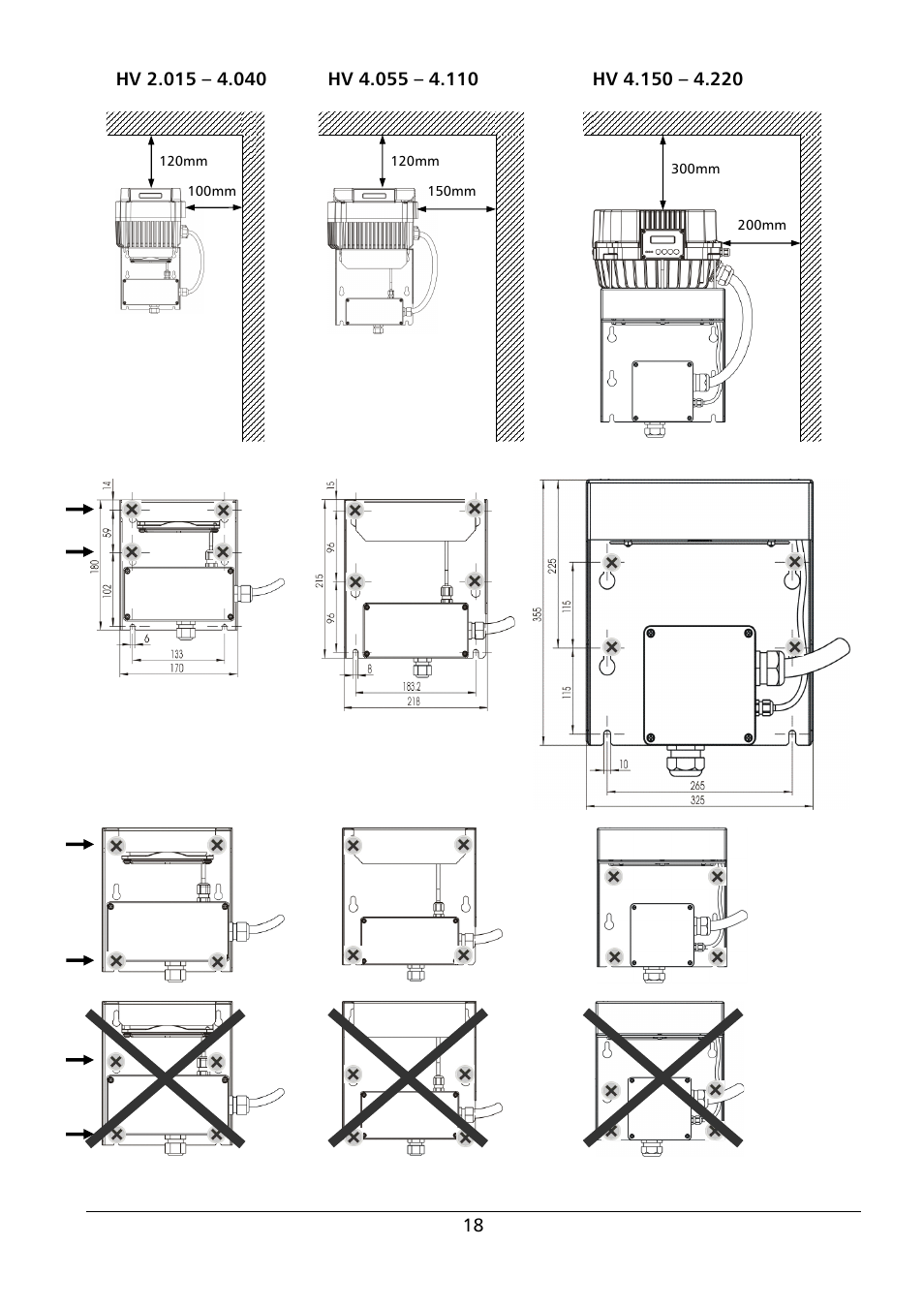 Xylem HYDROVAR Wall Mounting Kit HV 2.015-4.220 User Manual | Page 19 / 28