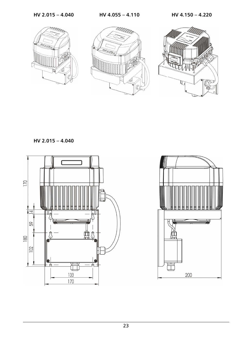 Xylem HYDROVAR Wall Mounting Kit HV 2.015-4.220 User Manual | Page 24 / 28