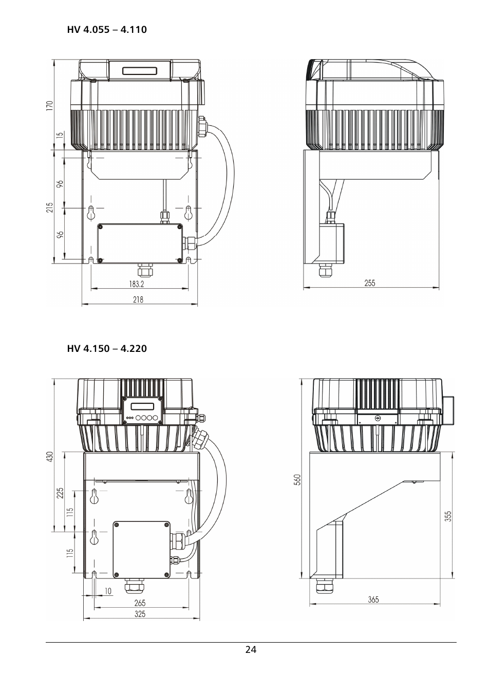 Xylem HYDROVAR Wall Mounting Kit HV 2.015-4.220 User Manual | Page 25 / 28