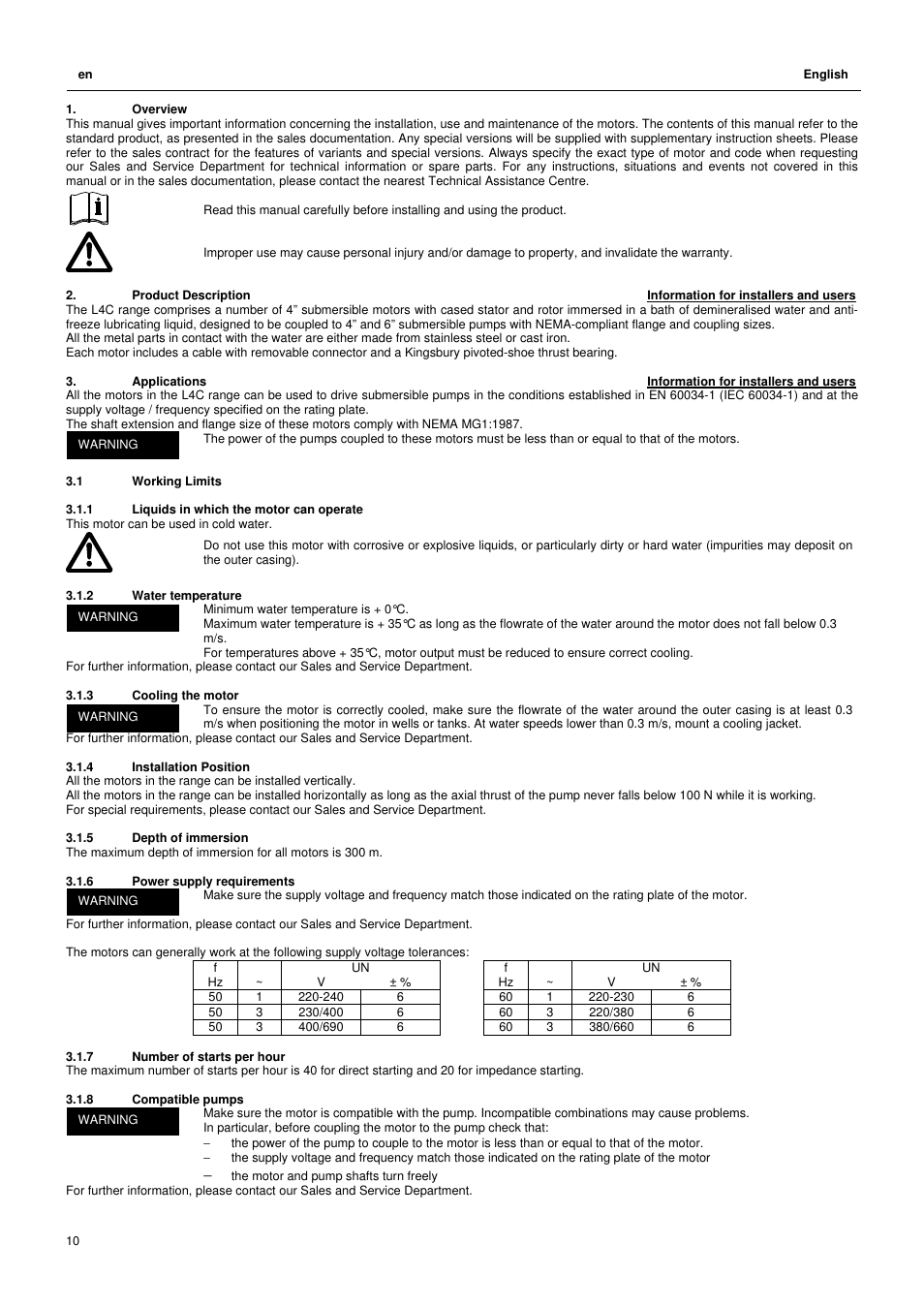 Xylem L4C User Manual | Page 10 / 56