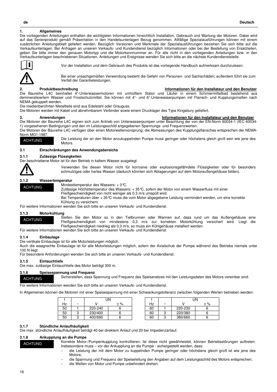 Xylem L4C User Manual | Page 16 / 56