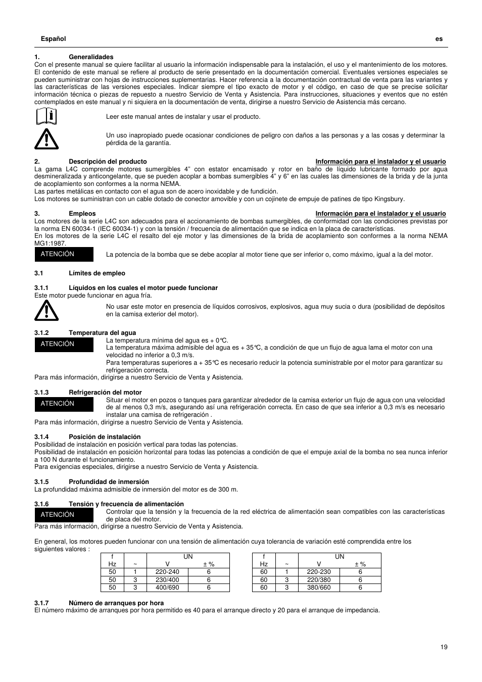 Xylem L4C User Manual | Page 19 / 56