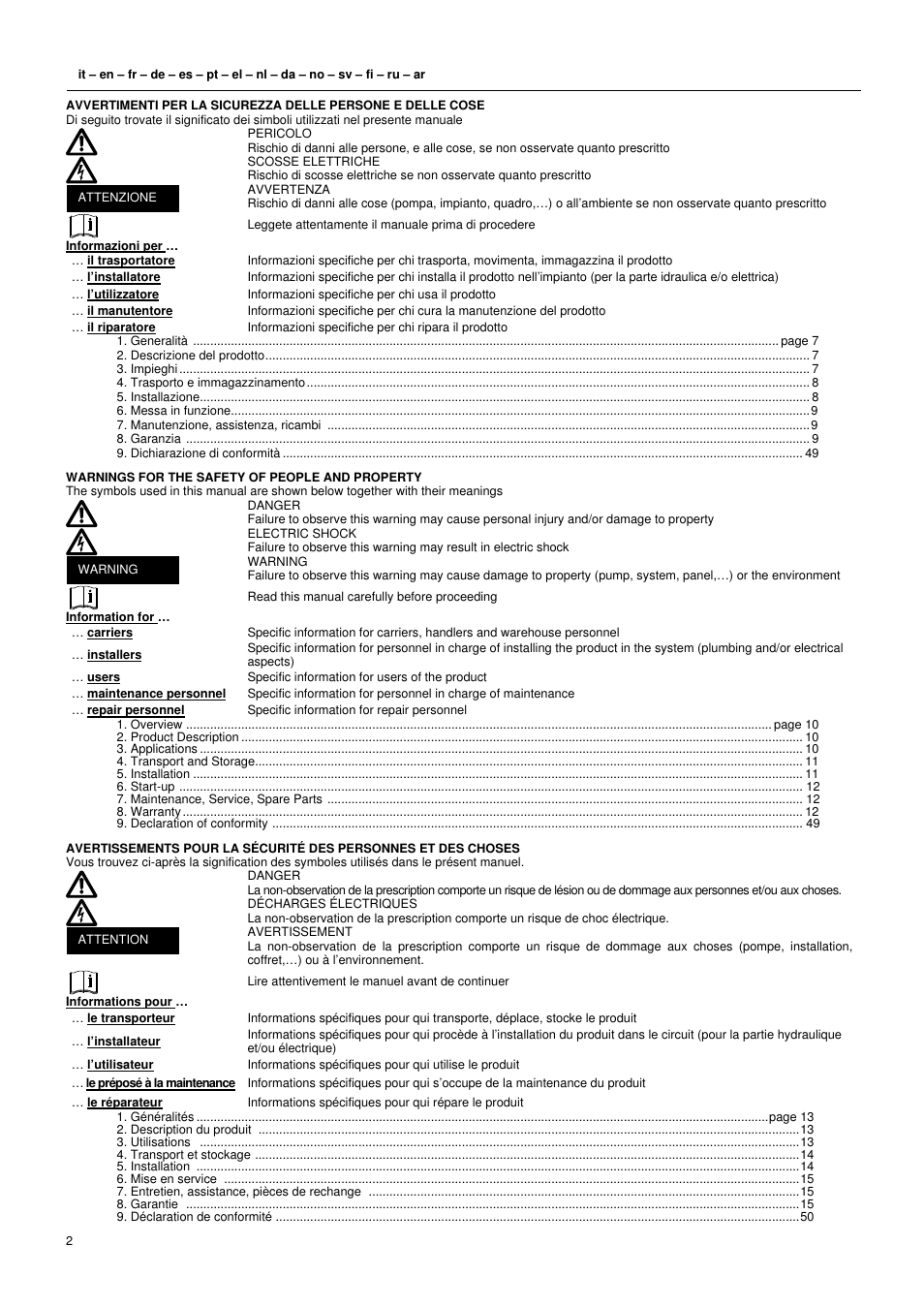 Xylem L4C User Manual | Page 2 / 56