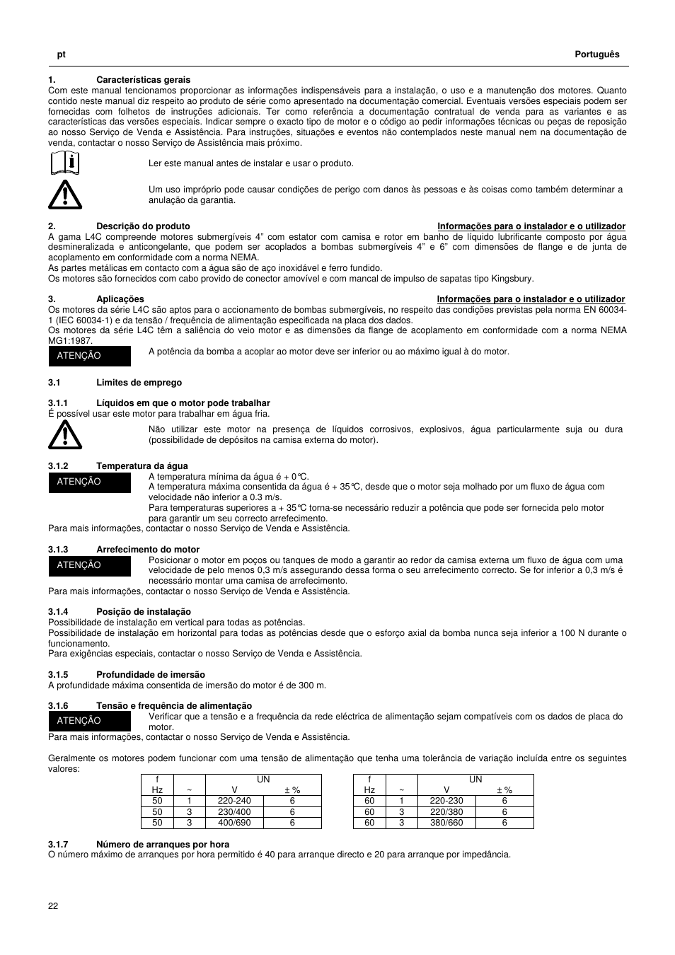 Xylem L4C User Manual | Page 22 / 56