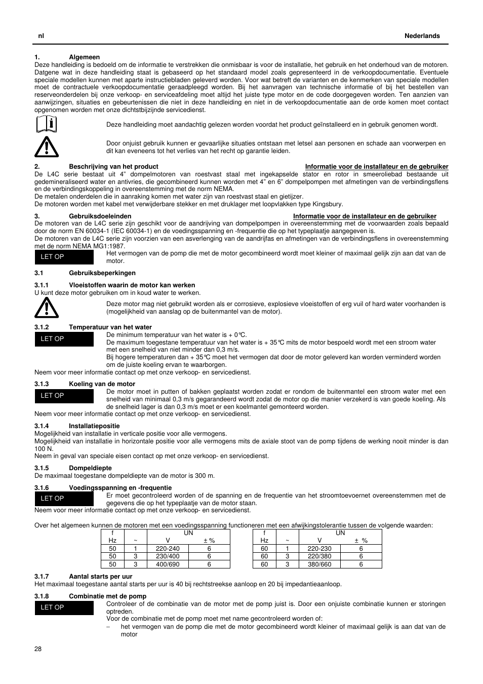 Xylem L4C User Manual | Page 28 / 56