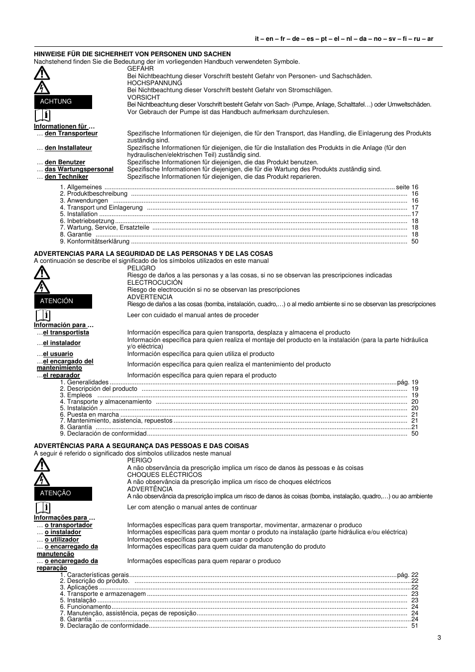 Xylem L4C User Manual | Page 3 / 56