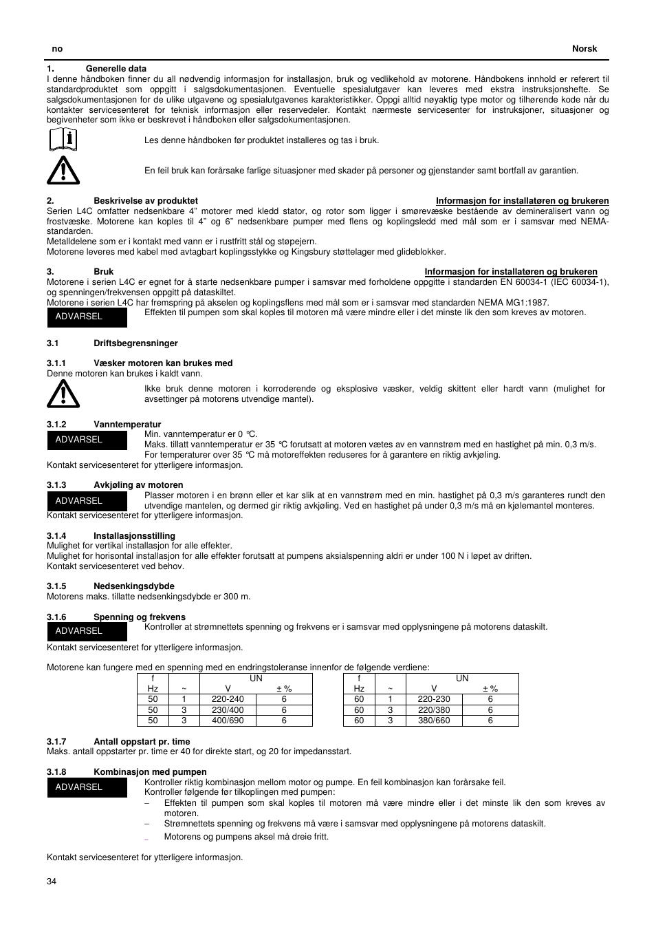Xylem L4C User Manual | Page 34 / 56