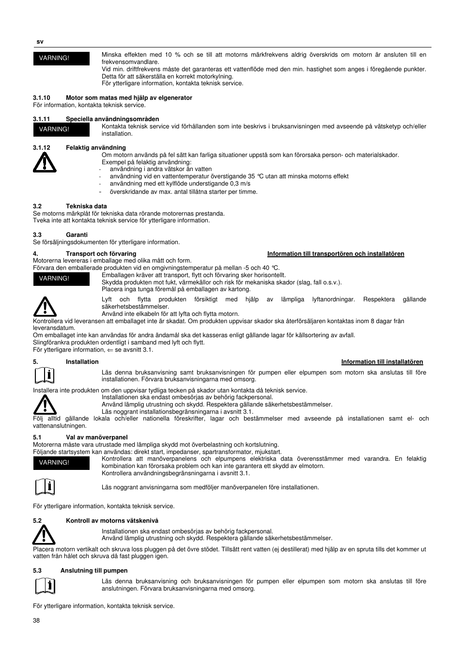 Xylem L4C User Manual | Page 38 / 56