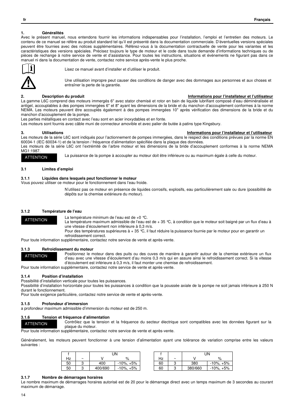 Xylem L6C User Manual | Page 14 / 56