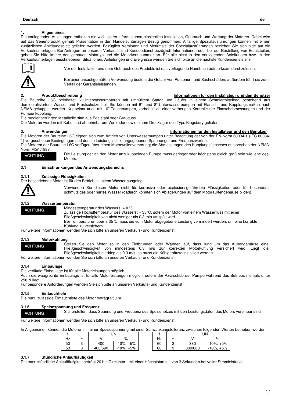 Xylem L6C User Manual | Page 17 / 56