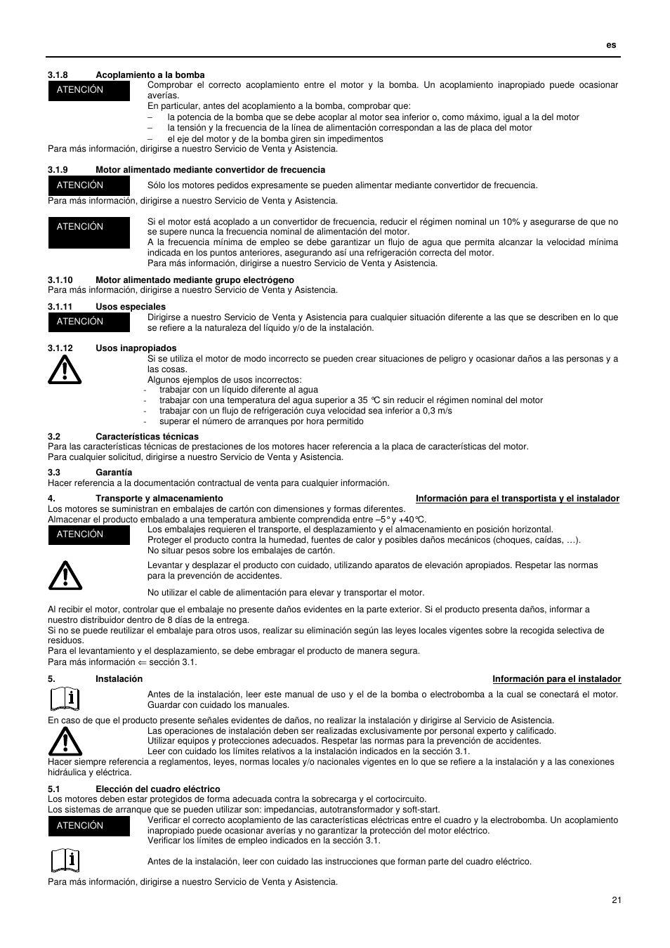 Xylem L6C User Manual | Page 21 / 56