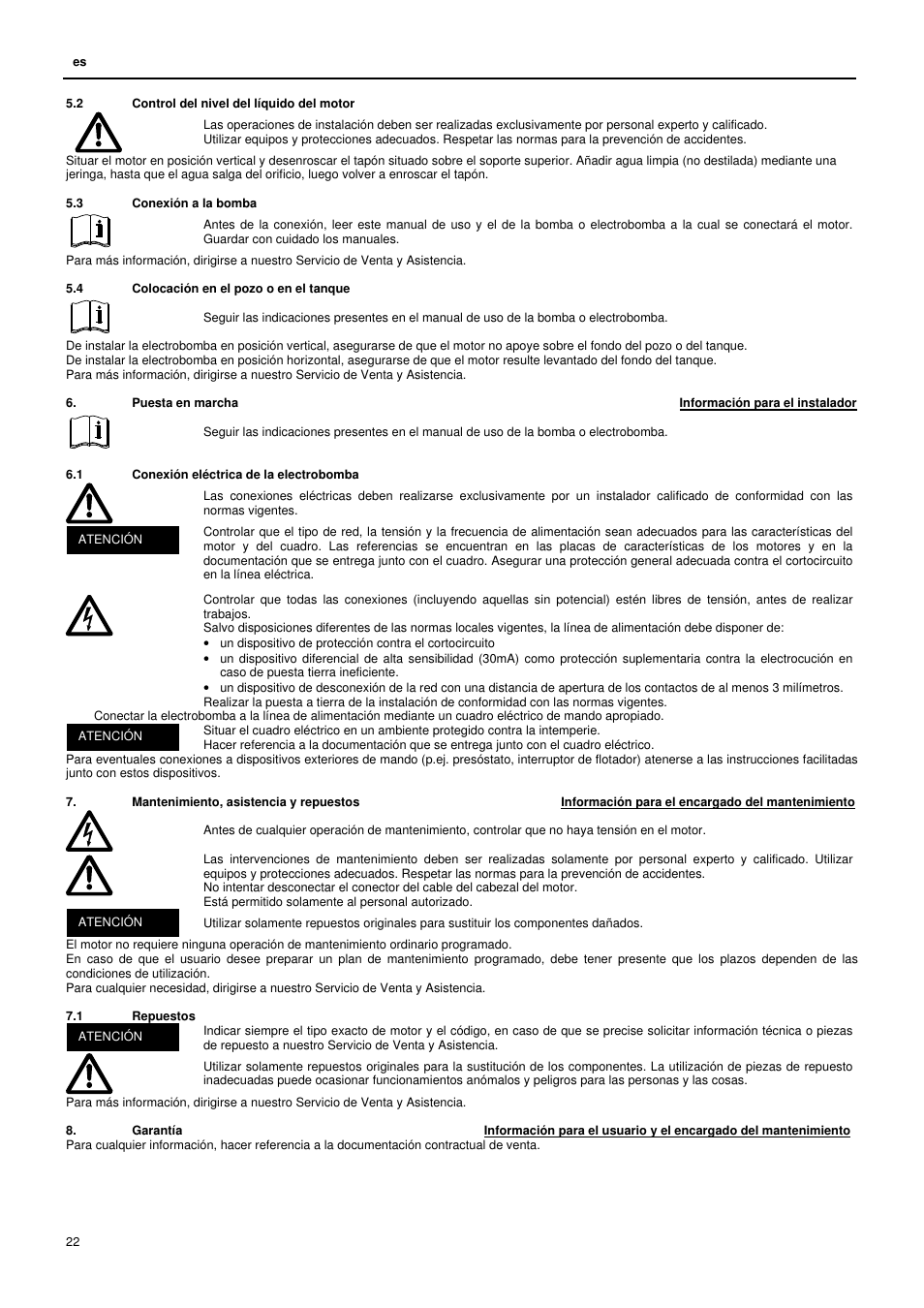 Xylem L6C User Manual | Page 22 / 56