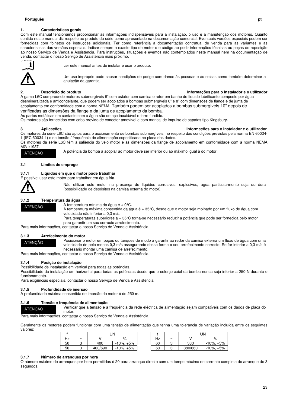 Xylem L6C User Manual | Page 23 / 56