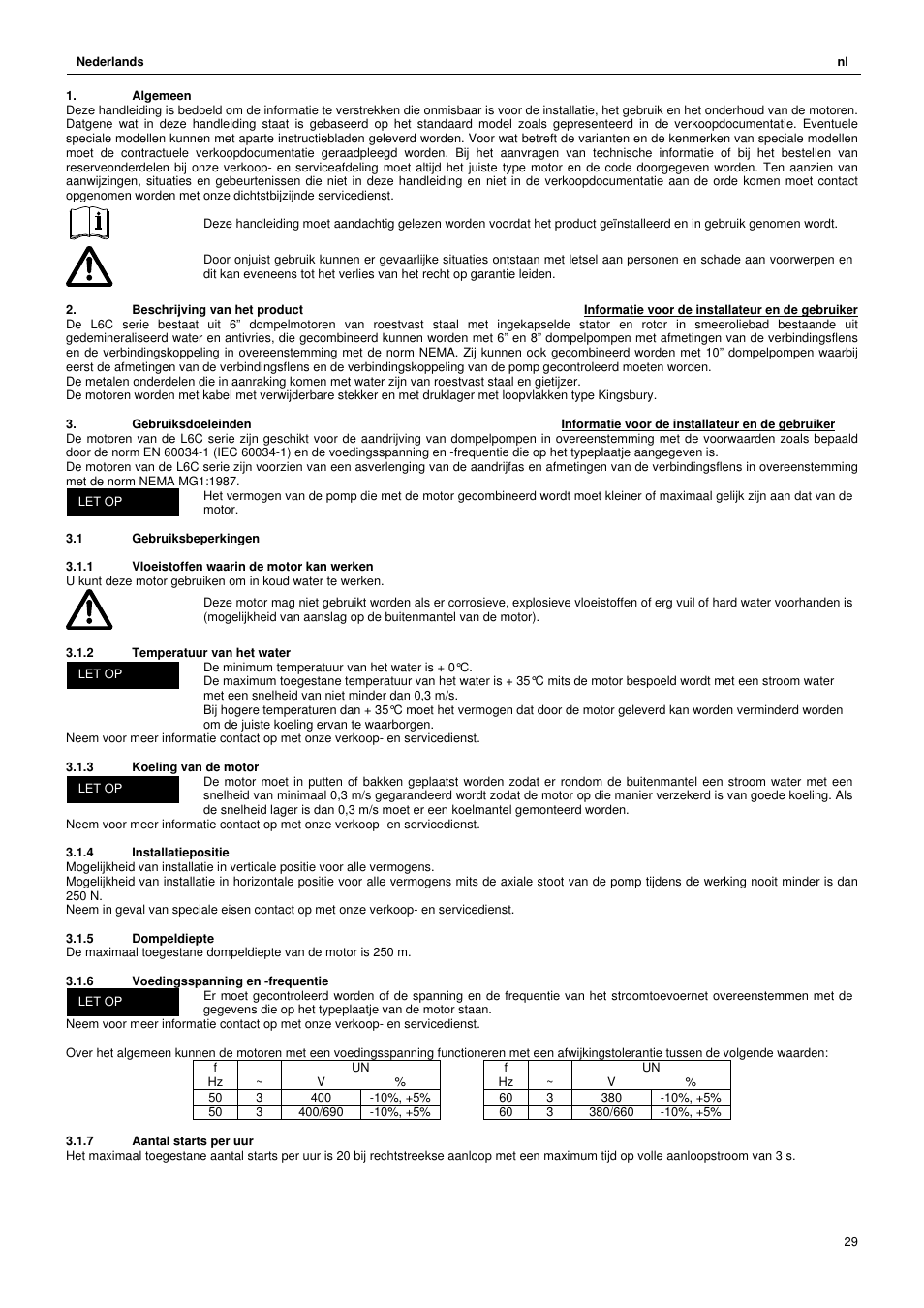 Xylem L6C User Manual | Page 29 / 56