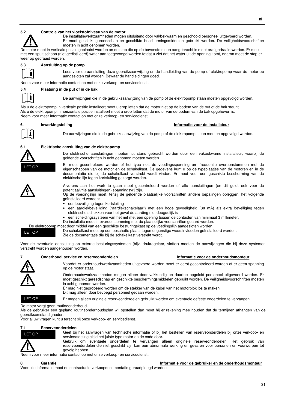 Xylem L6C User Manual | Page 31 / 56