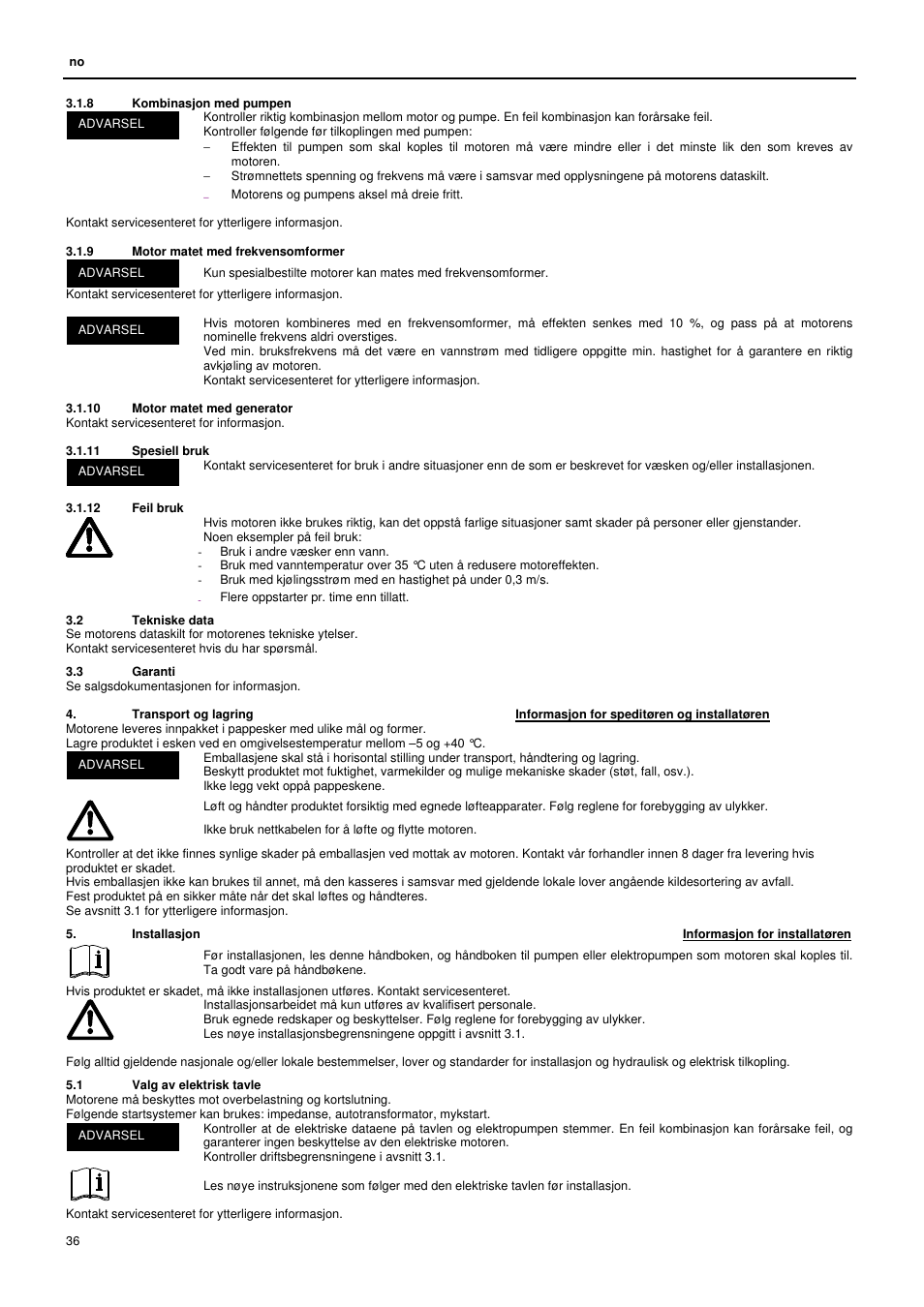 Xylem L6C User Manual | Page 36 / 56