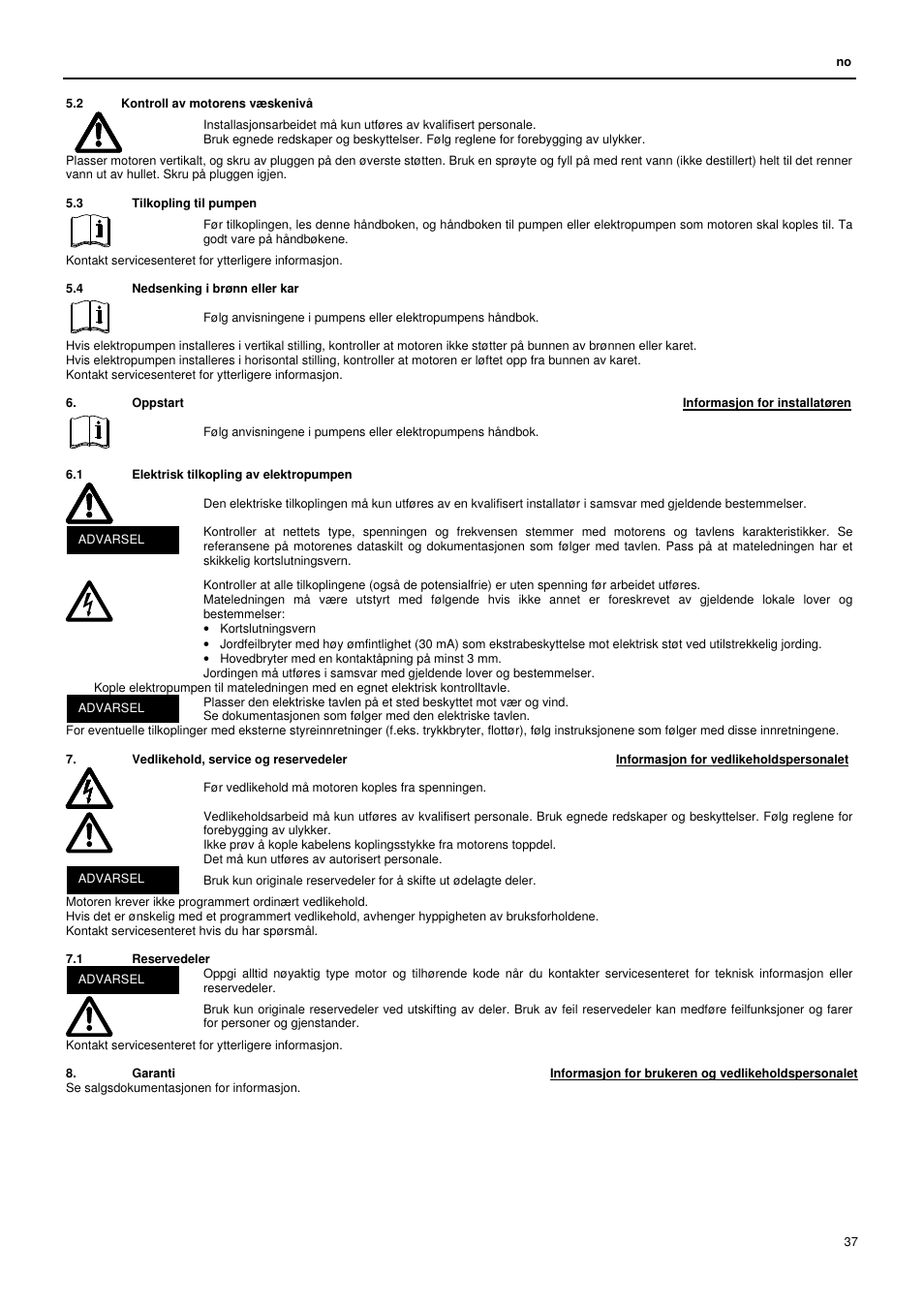 Xylem L6C User Manual | Page 37 / 56