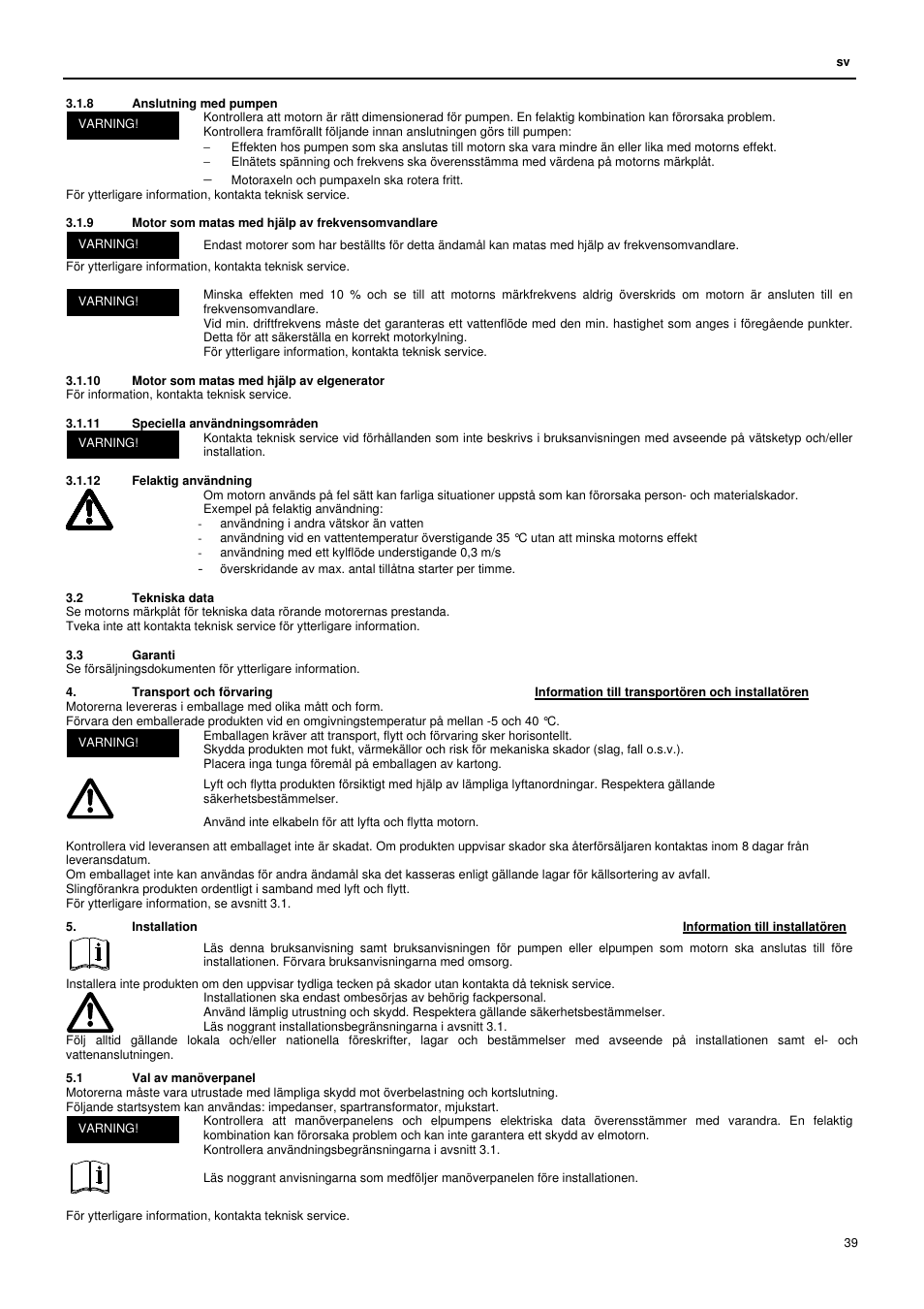 Xylem L6C User Manual | Page 39 / 56