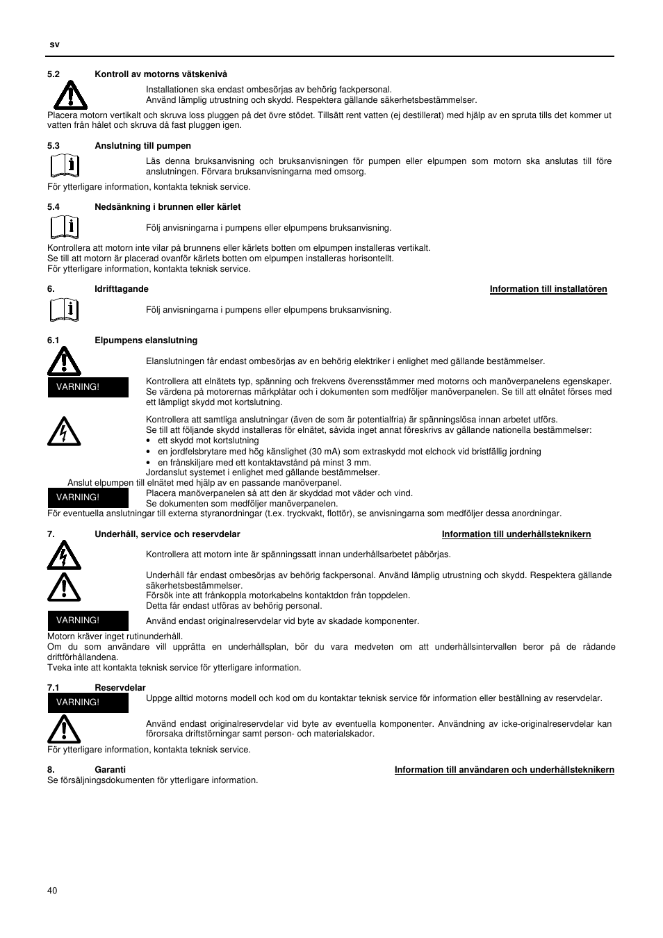 Xylem L6C User Manual | Page 40 / 56