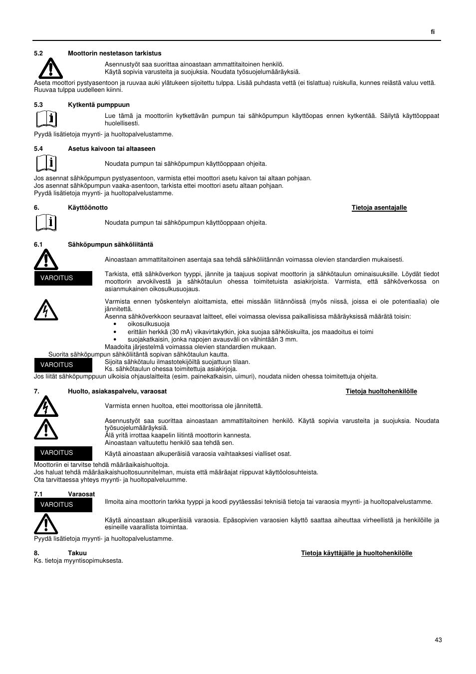 Xylem L6C User Manual | Page 43 / 56