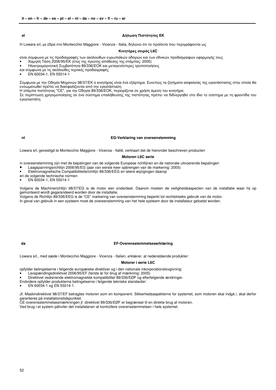 Xylem L6C User Manual | Page 52 / 56